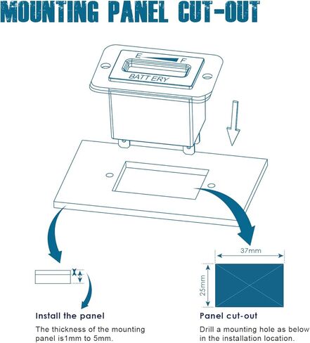 عداد بطارية عربة الجولف 36 فولت، مقياس عداد بطارية طروادة، عداد شحن البطارية للتذكير، يعمل على عربة الجولف ورافعة شوكية السيارة الكهربائية وآلة تكديس السيارات النجمية. (حصان طروادة) in Kuwait