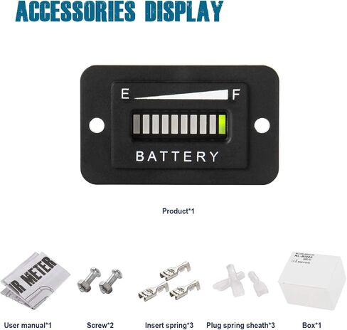 عداد بطارية عربة الجولف 36 فولت، مقياس عداد بطارية طروادة، عداد شحن البطارية للتذكير، يعمل على عربة الجولف ورافعة شوكية السيارة الكهربائية وآلة تكديس السيارات النجمية. (حصان طروادة) in Kuwait