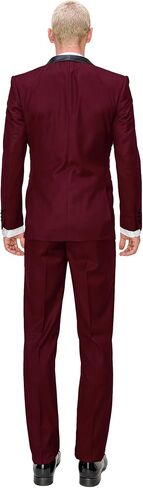 Men’s Suit Set – Slim Fit Tuxedo Blazer Solid Jacket Vest Pants Formal Business Wedding Party Prom Dress Suits in Kuwait