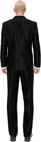Men’s Suit Set – Slim Fit Tuxedo Blazer Solid Jacket Vest Pants Formal Business Wedding Party Prom Dress Suits in Kuwait