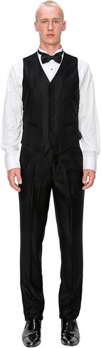 Men’s Suit Set – Slim Fit Tuxedo Blazer Solid Jacket Vest Pants Formal Business Wedding Party Prom Dress Suits in Kuwait