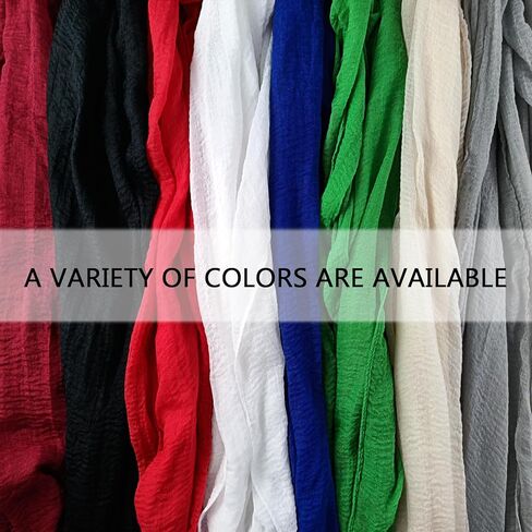 Summer Cotton Blend Crinkle Lightweight Soft Long Scarf Shawl Wrap 65 × 30 inch in Kuwait