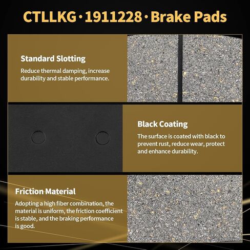 وسادات الفرامل الأمامية والخلفية لـ Polaris RZR XP 1000 EPS 2014-2022، RZR 1000 XP 4 باستثناء الإصدار المميز، Ranger 900 800 700 Crew #1911228 1912508 2205949 in Kuwait