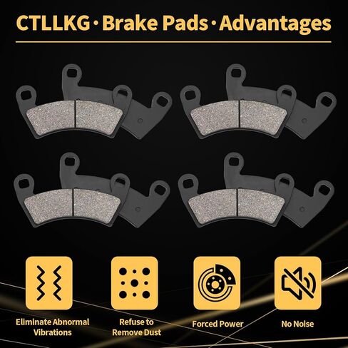 وسادات الفرامل الأمامية والخلفية لـ Polaris RZR XP 1000 EPS 2014-2022، RZR 1000 XP 4 باستثناء الإصدار المميز، Ranger 900 800 700 Crew #1911228 1912508 2205949 in Kuwait