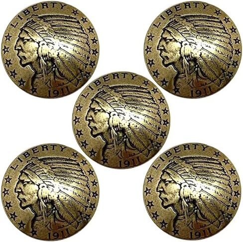 Antique Buffalo Nickel Reproduction Coin Conchos Size 7/8", Screw Back Concho (Buffalo Nickel) in Saudi Arabia
