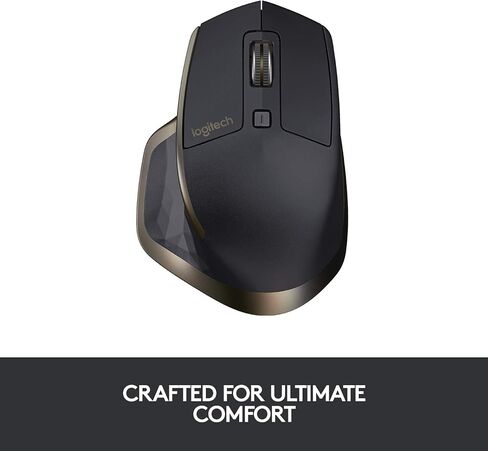 Logitech MX Master Wireless Mouse High-Precision Sensor, Speed-Adaptive Scroll Wheel, Easy-Switch up to 3 Devices - Meteorite (Renewed) in Saudi Arabia