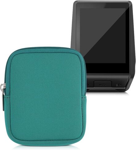 kwmobile Neoprene Case Compatible with Bosch Nyon 2 - Pouch with Zipper for Bike Display - Petrol in Saudi Arabia