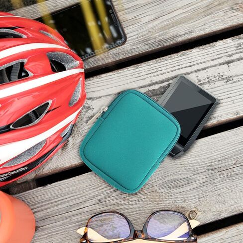 kwmobile Neoprene Case Compatible with Bosch Nyon 2 - Pouch with Zipper for Bike Display - Petrol in Saudi Arabia