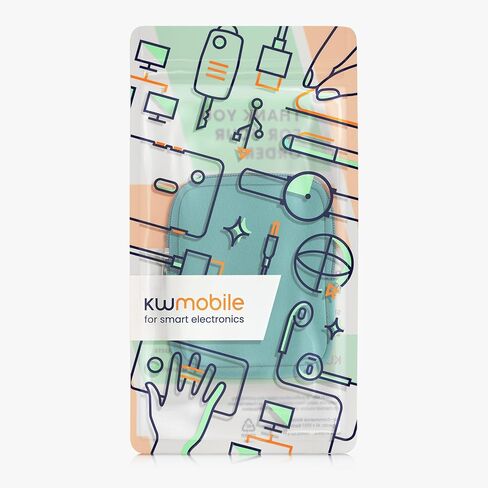 kwmobile Neoprene Case Compatible with Bosch Nyon 2 - Pouch with Zipper for Bike Display - Petrol in Saudi Arabia
