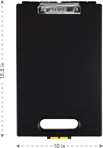 Dexas Clipcase Storage Clipboard with Handle, Black in Saudi Arabia