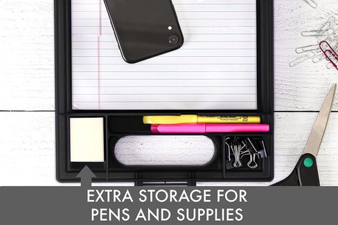 Dexas Clipcase Storage Clipboard with Handle, Black in Saudi Arabia