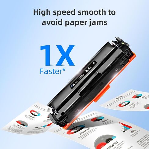 206X Toner Cartridges 4 Pack High Yield - Replacement for HP 206X HP 206A Toner Cartridges 4 Pack Compatible with HP Color Laserjet Pro MFP M283fdw M283cdw M255dw M283 M255 Series, W2110X, 4 Pack in Saudi Arabia