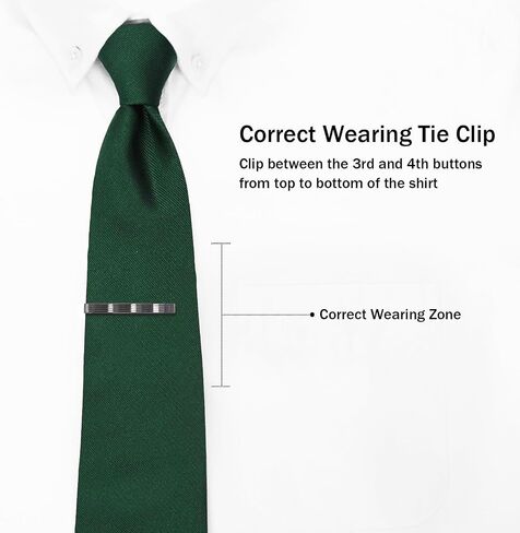 Tie Clip for Men Black, 2.5 Inch Tie Pins and Clips for Men Unique, Black Tie Bar Tie Pinch Tie Clasp Ideal for Father's Day Gift, Wedding Anniversary, Business Professional, Regular Ties in Kuwait