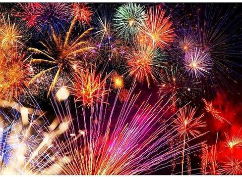 Muyankissu Firework Diamond Art Art for Adults Colorful Rainstone Dots Beads Kits Full Drill Diamond Art Fireworks 12x16inch in Kuwait