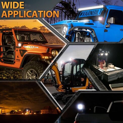 Dual Side Shooter LED Pod Light Bar with Red & Blue Strobe Pods Lights 4 Inch Off Road Lights Led Driving Lights Fit for 4x4 Jeep Truck Boat ATV SUV UTV in Saudi Arabia