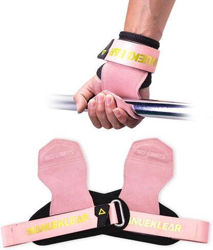 قفازات رفع الأثقال للنساء والرجال من مانويكلير، أشرطة رفع لرفع الأثقال مع حلقة معصم مبطنة، أشرطة معصم جلدية لرفع الأثقال، رفع الأثقال in Kuwait