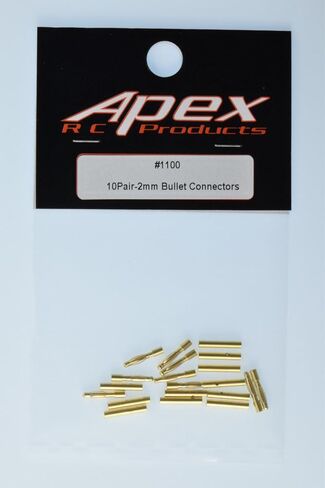 منتجات Apex RC 2.0 مم ذكر/أنثى مطلية بالذهب موصلات رصاصة - 10 زوج #1100 in Saudi Arabia