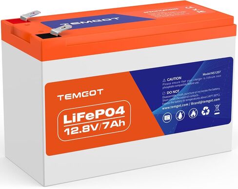 12V 7Ah LiFePO4 Lithium Battery, Built-in 7A BMS, 5000+ Deep Cycle Rechargeable Battery Perfer for Fish Finder, UPS, Kid Car, Ride on Toys and Alarm System, etc. in Saudi Arabia