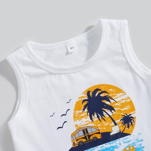 Karwuiio Toddler Baby Boys Outfit Sleeveless Vest Tank Tops Casual Shorts Sets 2PCS Summer Baby Clothes in Saudi Arabia