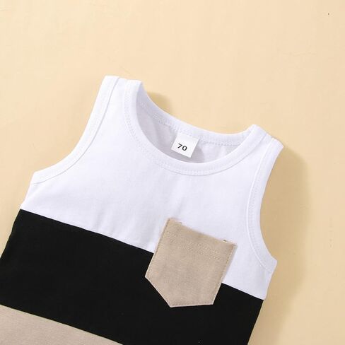 Karwuiio Toddler Baby Boys Outfit Sleeveless Vest Tank Tops Casual Shorts Sets 2PCS Summer Baby Clothes in Kuwait