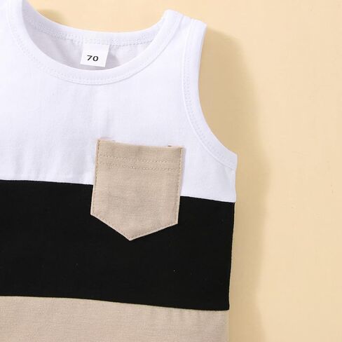 Karwuiio Toddler Baby Boys Outfit Sleeveless Vest Tank Tops Casual Shorts Sets 2PCS Summer Baby Clothes in Kuwait