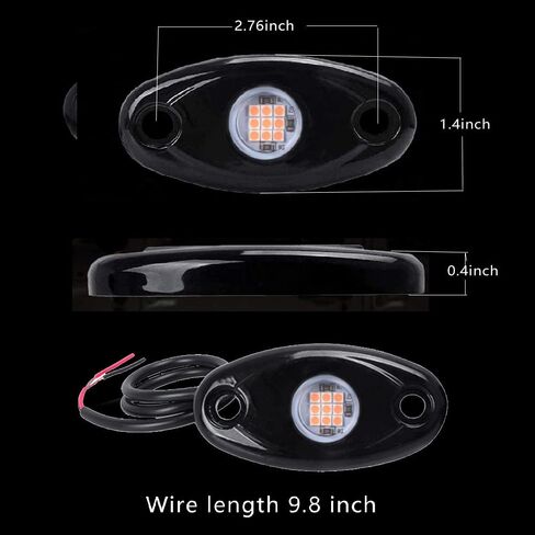 4 القرون الأرجواني LED أضواء الصخور طقم إضاءة تحت الماء IP68 لسيارة شاحنة ATV SUV الطرق الوعرة قارب Underbody توهج درب تلاعب مصباح in Kuwait