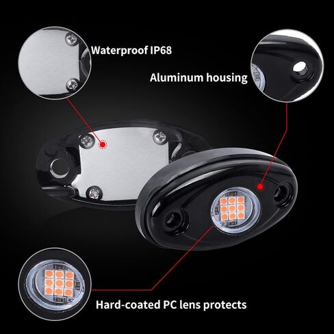 4 القرون الأرجواني LED أضواء الصخور طقم إضاءة تحت الماء IP68 لسيارة شاحنة ATV SUV الطرق الوعرة قارب Underbody توهج درب تلاعب مصباح in Kuwait