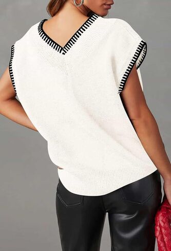 Pink Queen Women Sweater Vest 2024 Fashion Casual Spring Oversized Knit Sleeveless Tank Tops in Saudi Arabia