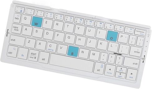 FOSA Folding Bluetooth Keyboard, Wireless Folding Keyboard, Portable Pocket Foldable Keyboard, Mini Foldable Wireless Keyboard Aluminum Alloy Housing for Tablets Phones (Black Gray) in Saudi Arabia