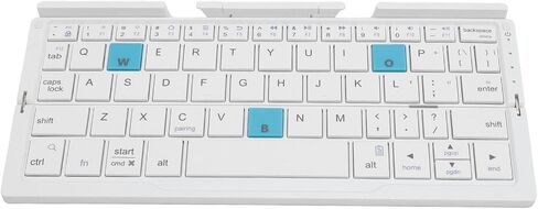 FOSA Folding Bluetooth Keyboard, Wireless Folding Keyboard, Portable Pocket Foldable Keyboard, Mini Foldable Wireless Keyboard Aluminum Alloy Housing for Tablets Phones (Black Gray) in Saudi Arabia