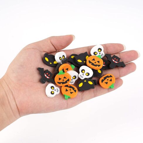 Halloween Erasers for Kids Bulk, Mini Erasers Goody Bag Fille Ghost Pumpkin Bat Cat for Classroom Rewards, Trick or Treat Handouts Stationery, Party Favors(48 Pcs) in Saudi Arabia