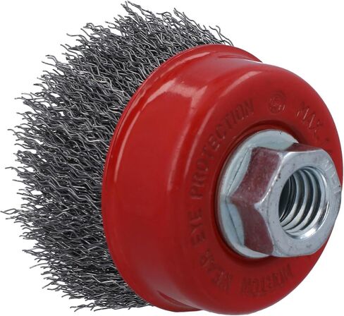 Norton Wire Brush, Clipper 3" Wire Cup Brush for Angle Grinder, Carbon Steel Metal Brush for Cleaning, Crimped Wire Metal Brush, Pack of 1 in Saudi Arabia