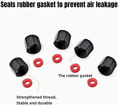 for Chrysler 300/C/ 300S Black Metal Tire Valve Stem Cap Covers Air Valve Cap Set Dust Proof Leak-Proof Air Cover Logo Styling Car Accessories(Pack of 5) in Saudi Arabia