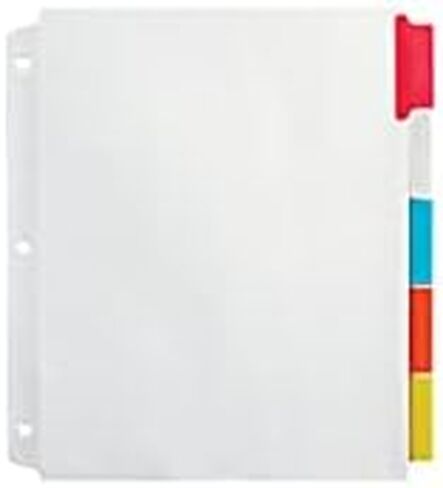 Office Depot® Brand Insertable Extra-Wide Dividers with Big Tabs, Assorted Colors, 5-Tab in Saudi Arabia