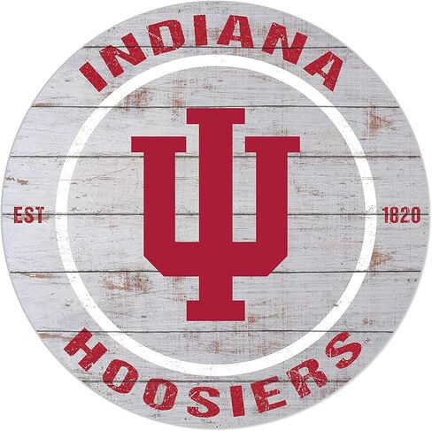 لافتة دائرة للطقس في الأماكن المغلقة والمفتوحة من Indiana Hoosiers، مقاس 20 بوصة × 20 بوصة، متعددة الألوان in Kuwait