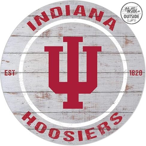 لافتة دائرة للطقس في الأماكن المغلقة والمفتوحة من Indiana Hoosiers، مقاس 20 بوصة × 20 بوصة، متعددة الألوان in Kuwait