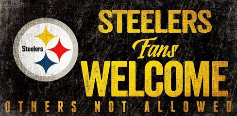 لافتة ترحيب من Fan Creations Pittsburgh Steelers، متعددة الألوان in Saudi Arabia
