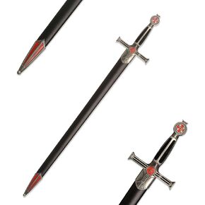 Sauvagine-33.3 بوصة سيف تمبلر أسود - نسخة طبق الأصل من العصور الوسطى الصليبية، مناسبة للعب الأدوار والجمع والعرض in Kuwait