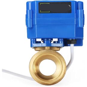 1PCS Solid Ball Valve - 3/4" Brass Ball Valve 9-24 V AC/DC, Normally Open(G_Other_CR04) in Kuwait