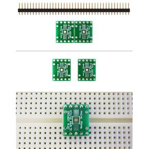 2 Pack of SchmartBoard|ez 0.5mm Pitch 10 Pin DFN to DIP Adapter Plus a Free Breadboard in Saudi Arabia