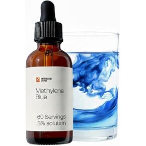 Methylene Blue 3% Liquid Supplement – High Purity Drops – Lab-Tested – Alcohol & Formaldehyde Free – 2 fl oz (60mL) Dropper Bottle – Cellular Energy & Cognitive Support in Saudi Arabia