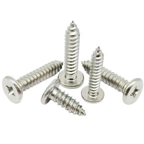 M2 M2.3 4/5/6/8/10-16mm 304 Stainless Steel Cross Flat Wafer Head Self-Tapping Screw 50Pcs(10mm,50pcs M2) in Kuwait