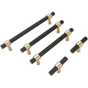 Solid Brass Gold Long Handle Kitchen Cabinet Furniture Hardware Drawer T-Handle 1Pcs(8873-96) in Saudi Arabia