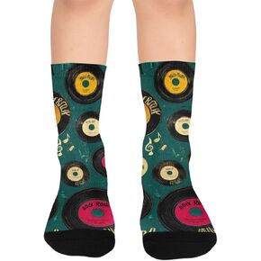 سجل جوارب المشي لمسافات طويلة الفنية الرجعية - جوارب شتوية حرارية سميكة دافئة للأولاد والبنات الصغار للمدرسة، والارتداء اليومي والأنشطة الخارجية in Kuwait