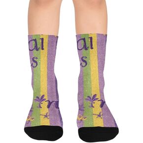 Mardi Gras Mask Art Hiking Socks - Toddler Boys & Girls Warm Thick Thermal Winter Crew Socks for School, Daily Wear & Outdoor Activities in Kuwait