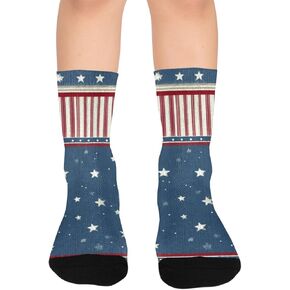 جوارب للمشي لمسافات طويلة باللون الأحمر والأبيض على شكل نجمة - جوارب شتوية حرارية سميكة دافئة للأولاد والبنات الصغار للمدرسة، والارتداء اليومي والأنشطة الخارجية in Kuwait