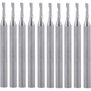 10 قطعة 3.1751.56 مللي متر واحد الناي كربيد نهاية قطع تفريز التنغستن دوامة المطاحن CNC راوتر بت للألومنيوم أكريليك PVC MDF البلاستيك in Kuwait