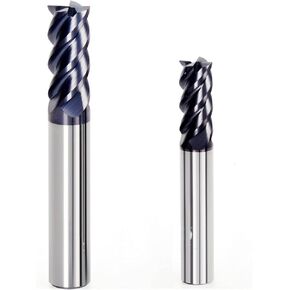 مطحنة نهاية كربيد زاوية مطلية بالتيتانيوم مستديرة R0.5 HRC 50° 4 مزامير من الفولاذ التنغستن أدوات قطع الطحن 4 مم - 12 مم أداة قطع مخرطة CNC (D4.0xR0.5xD4xL100) in Kuwait