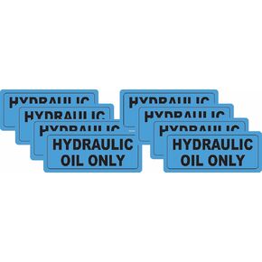 Hydraulic Oil Only Warning Labels, Blue Safety Decals, 3 x 1.25 Inches, 8-Pack in Kuwait