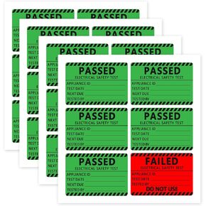 250 Pcs Pass PAT Testing Labels with 50 PCS Fail Appliance Testing Labels Portable Appliance Safety Test Stickers (2x1.3 Inch) in Saudi Arabia